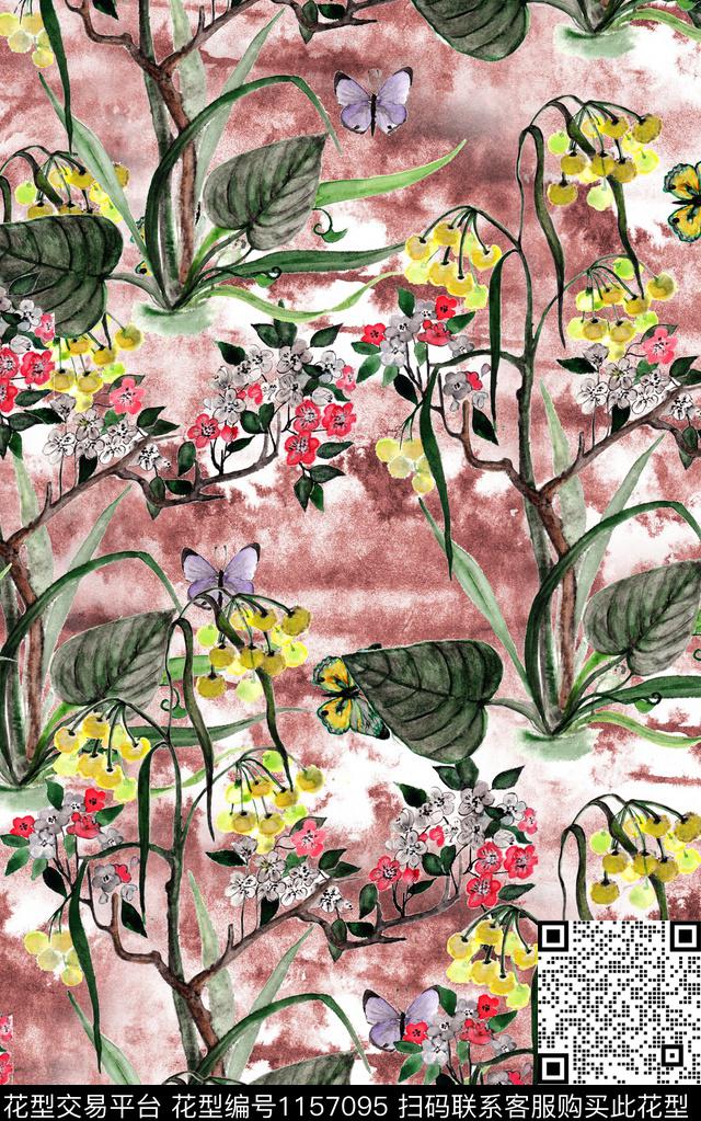 肌理少女小碎花数码印花华亿平台下载（图片编号: 1157095） - 瓦栏（Walan）