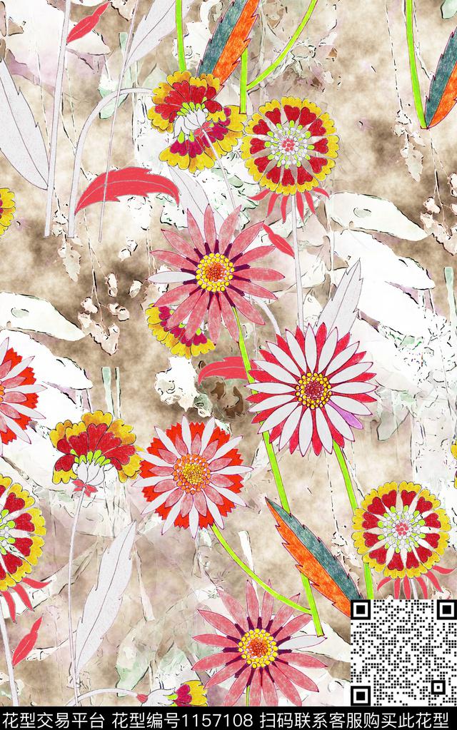 肌理少女小碎花数码印花华亿平台下载（图片编号: 1157108） - 瓦栏（Walan）