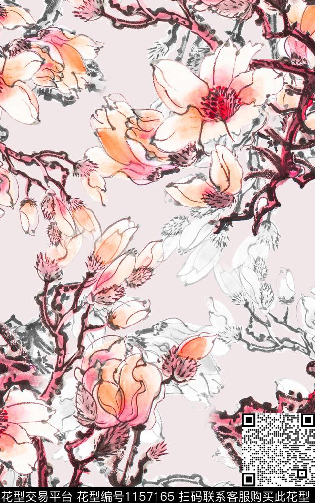 少女小碎花花卉数码印花华亿平台下载（图片编号: 1157165） - 瓦栏（Walan）