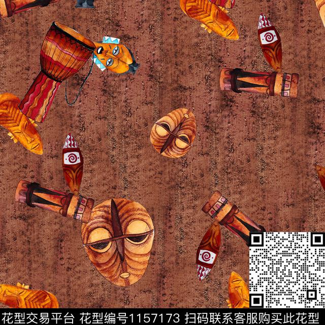 肌理笔触大牌风数码印花华亿平台下载（图片编号: 1157173） - 瓦栏（Walan）