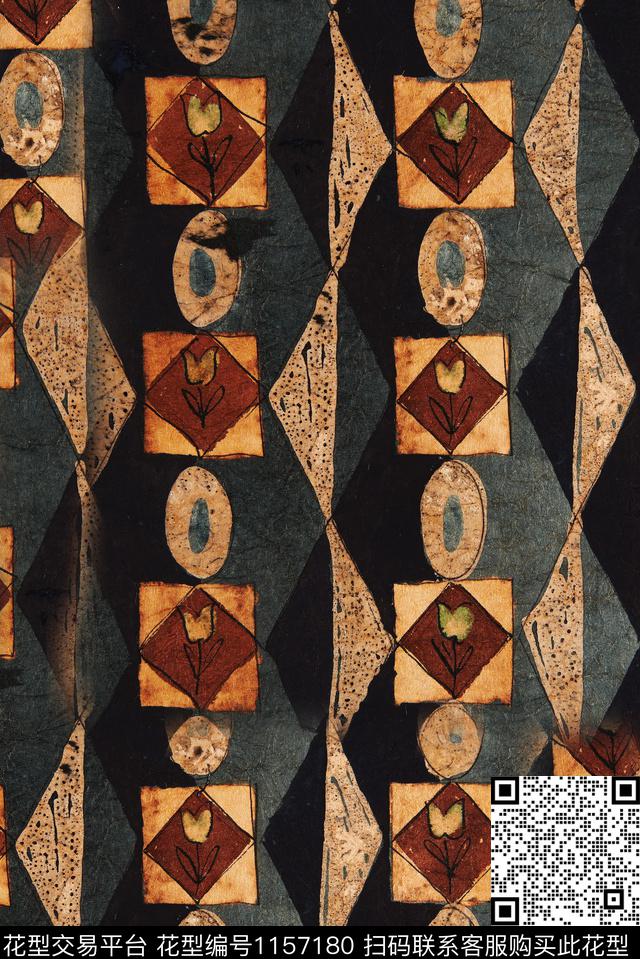 格子几何秋冬华亿平台数码印花华亿平台下载（图片编号: 1157180） - 瓦栏（Walan）