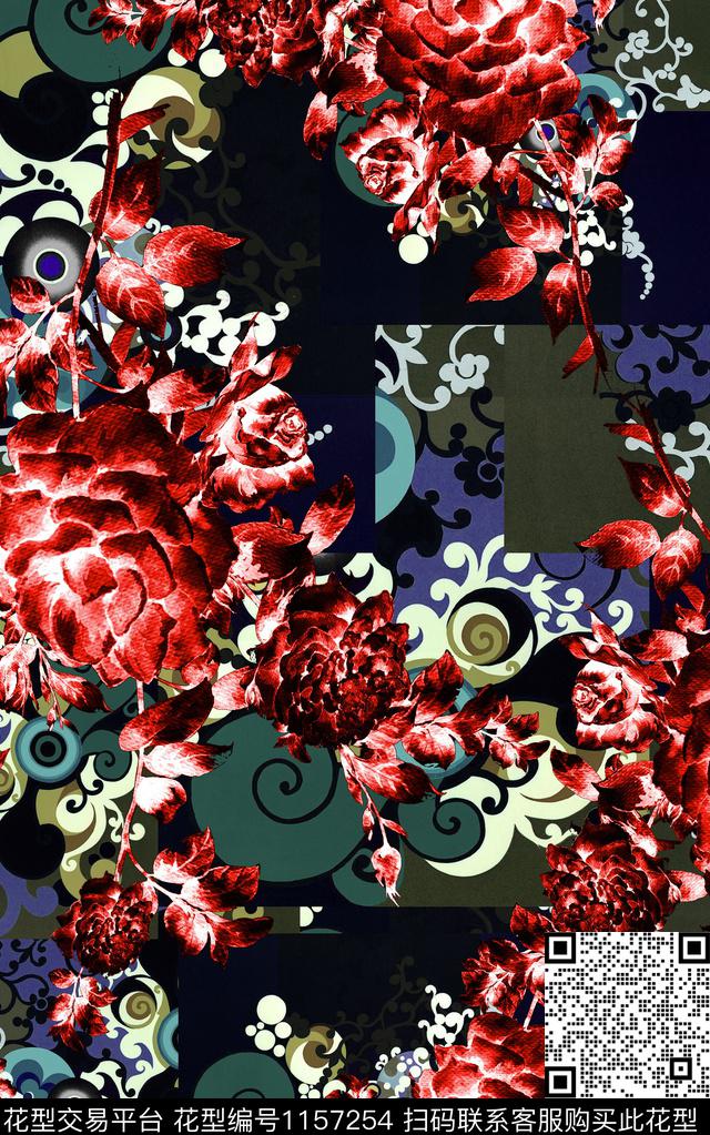 数码华亿平台花卉中老年数码印花华亿平台下载（图片编号: 1157254） - 瓦栏（Walan）