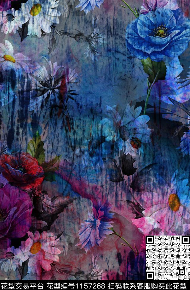 定位花数码华亿平台花卉数码印花华亿平台下载（图片编号: 1157268） - 瓦栏（Walan）