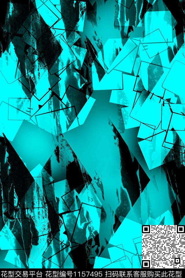 男装大牌风几何传统印花华亿平台下载（图片编号: 1157495） - 瓦栏（Walan）