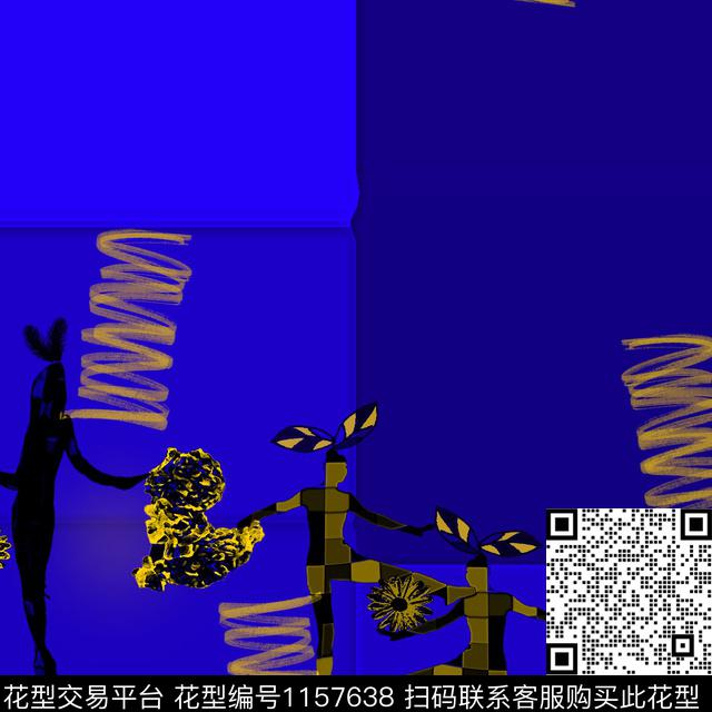 几何迷彩抽象数码印花华亿平台下载（图片编号: 1157638） - 瓦栏（Walan）