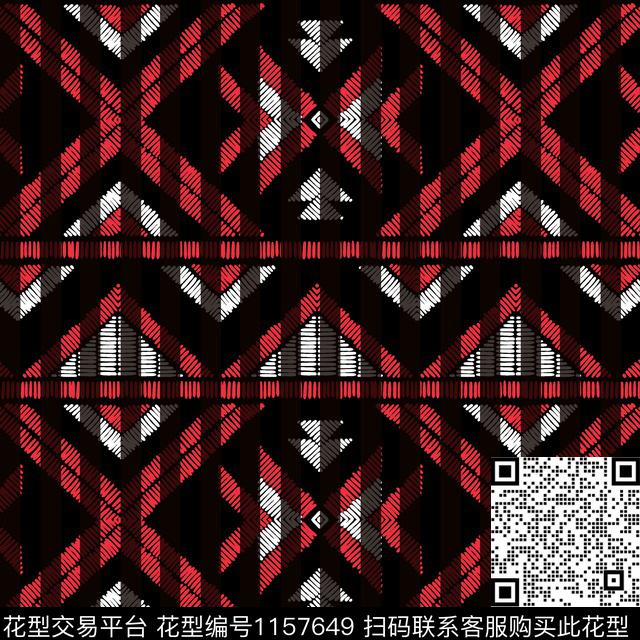 数码华亿平台格子抽象花卉数码印花华亿平台下载（图片编号: 1157649） - 瓦栏（Walan）