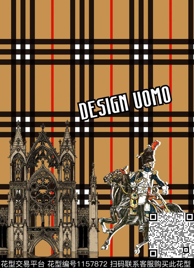 骑士欧洲建筑数码印花华亿平台下载（图片编号: 1157872） - 瓦栏（Walan）