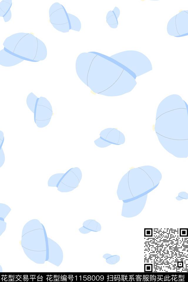 数码华亿平台可爱卡通帽子数码印花华亿平台下载（图片编号: 1158009） - 瓦栏（Walan）