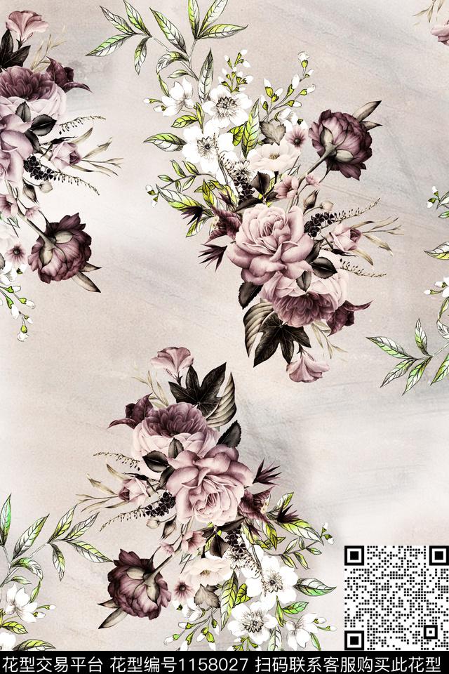 女装数码华亿平台小碎花数码印花华亿平台下载（图片编号: 1158027） - 瓦栏（Walan）