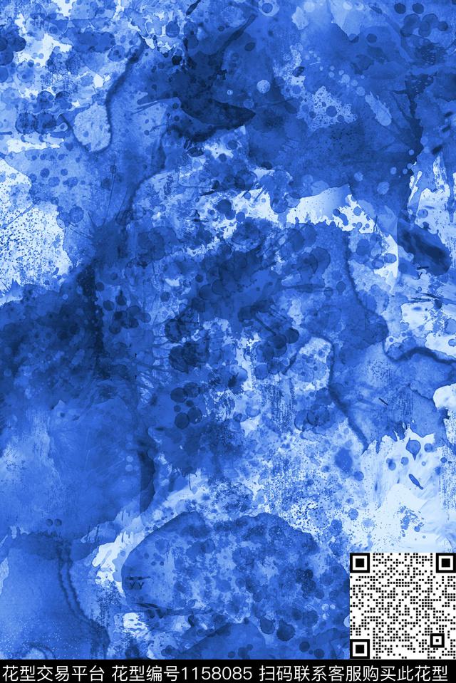 扎染华亿平台抽象艺术迷彩数码印花华亿平台下载（图片编号: 1158085） - 瓦栏（Walan）