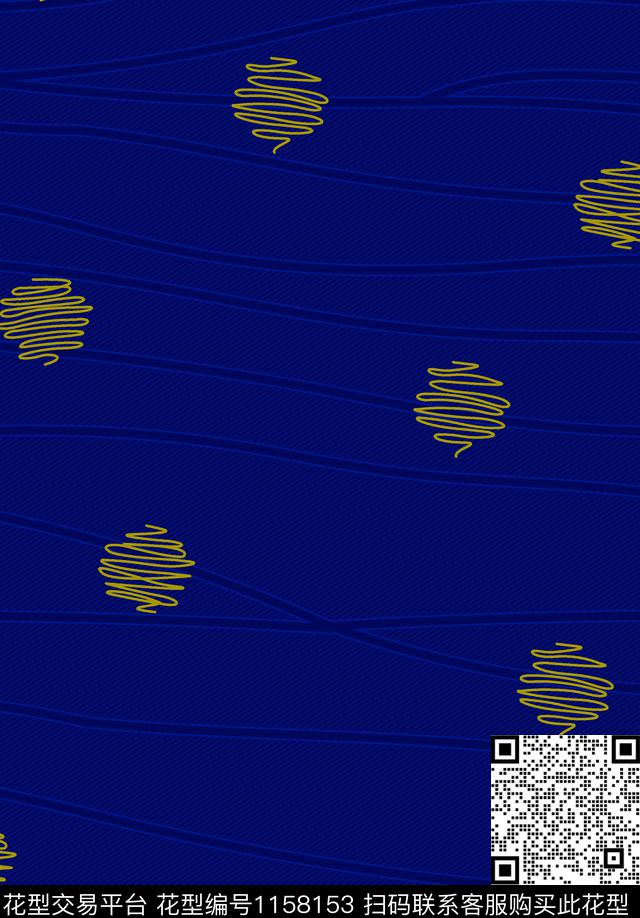 男装漩涡条纹传统印花华亿平台下载（图片编号: 1158153） - 瓦栏（Walan）