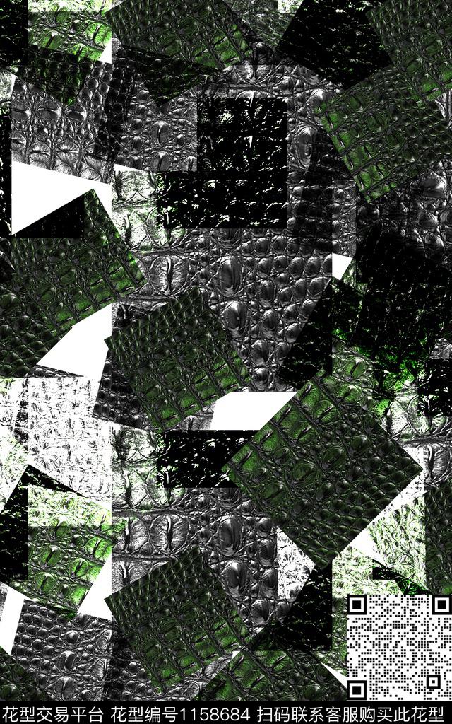 几何男装动物肌理层次感数码印花华亿平台下载（图片编号: 1158684） - 瓦栏（Walan）