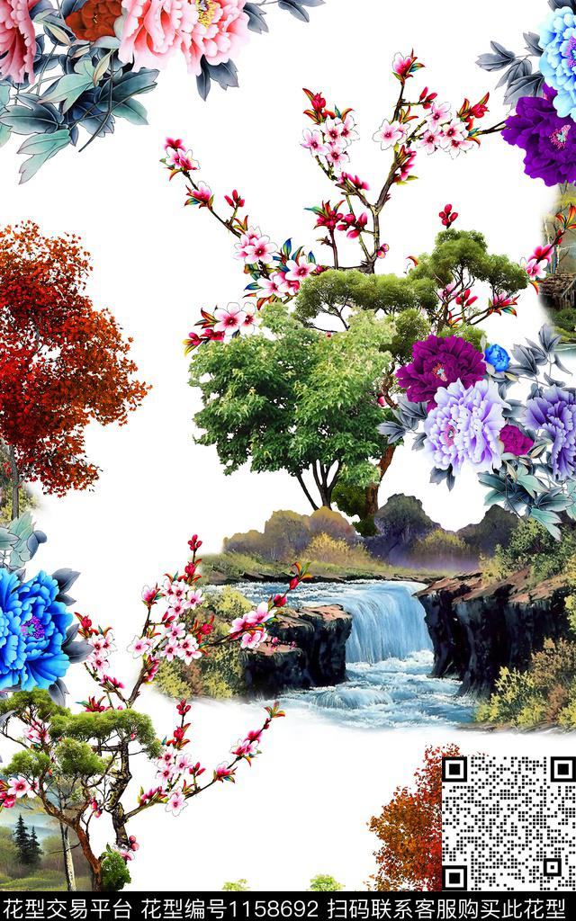 绿植树叶数码华亿平台动物数码印花华亿平台下载（图片编号: 1158692） - 瓦栏（Walan）