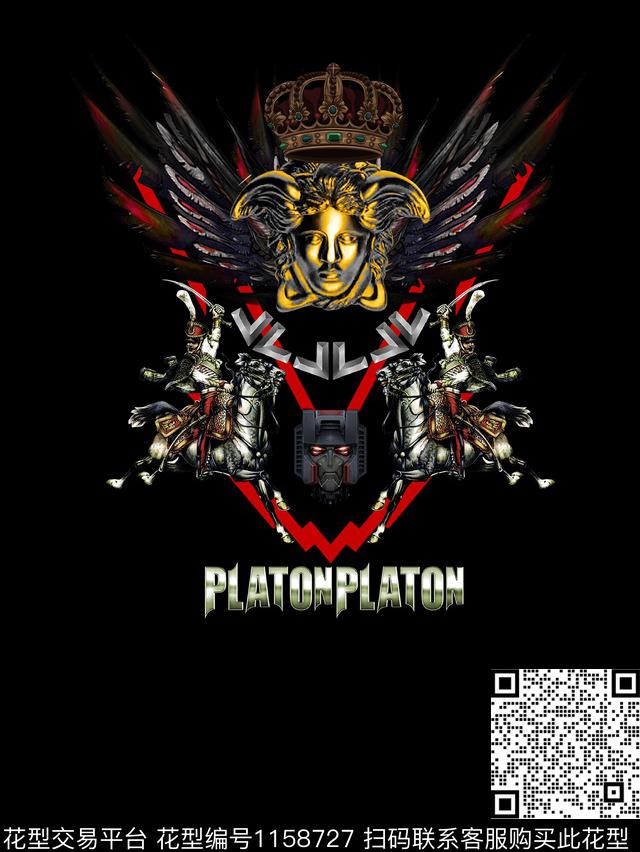 骑士花卉欧式风格数码印花华亿平台下载（图片编号: 1158727） - 瓦栏（Walan）