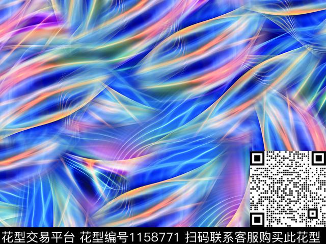 渐变抽象科技效果数码印花华亿平台下载（图片编号: 1158771） - 瓦栏（Walan）