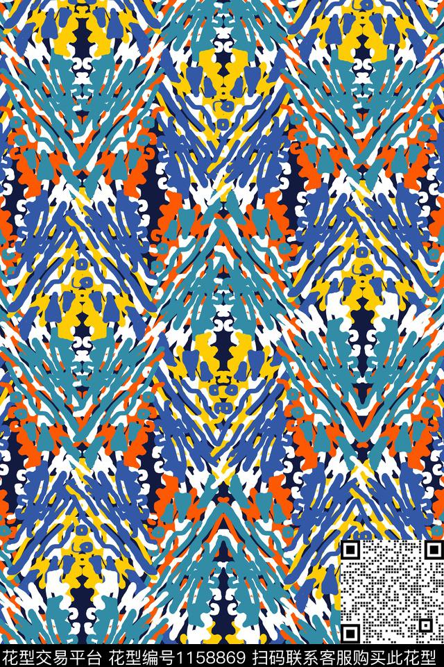 时尚炫彩运动传统印花华亿平台下载（图片编号: 1158869） - 瓦栏（Walan）