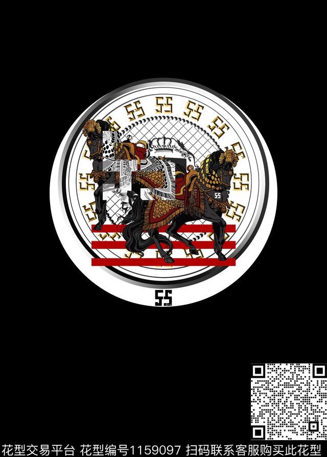 马原创创意胸前独幅数码印花华亿平台下载（图片编号: 1159097） - 瓦栏（Walan）