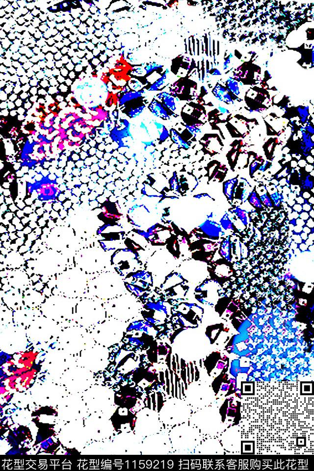 肌理纹理炫彩数码印花华亿平台下载（图片编号: 1159219） - 瓦栏（Walan）