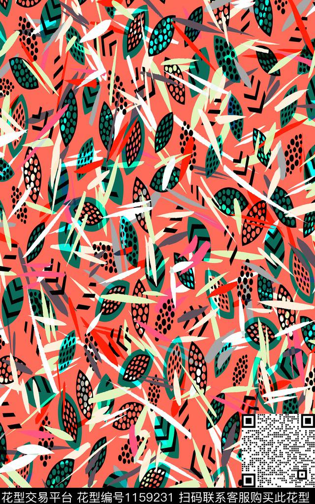 几何简约趣味数码印花华亿平台下载（图片编号: 1159231） - 瓦栏（Walan）