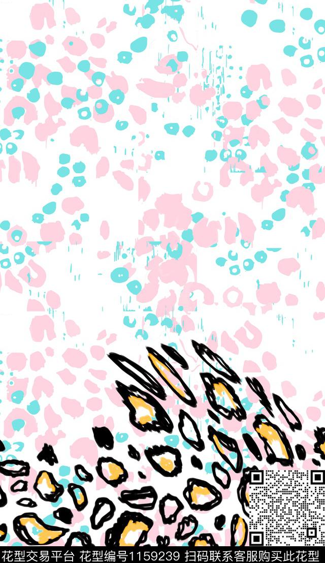 几何趣味抽象数码印花华亿平台下载（图片编号: 1159239） - 瓦栏（Walan）