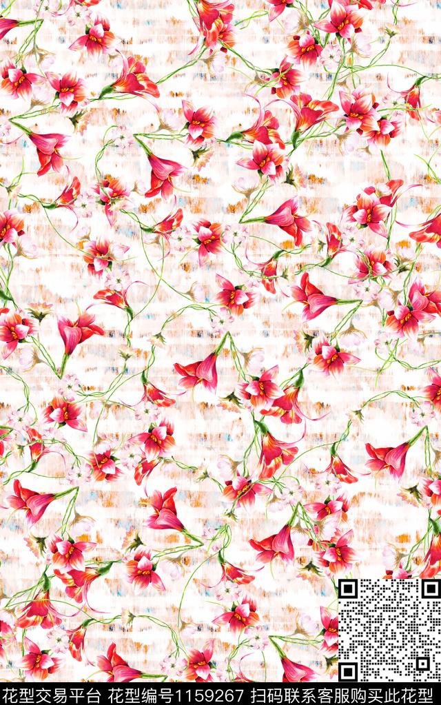 肌理小碎花花卉数码印花华亿平台下载（图片编号: 1159267） - 瓦栏（Walan）