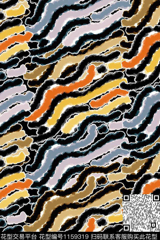 男装纹理炫彩数码印花华亿平台下载（图片编号: 1159319） - 瓦栏（Walan）