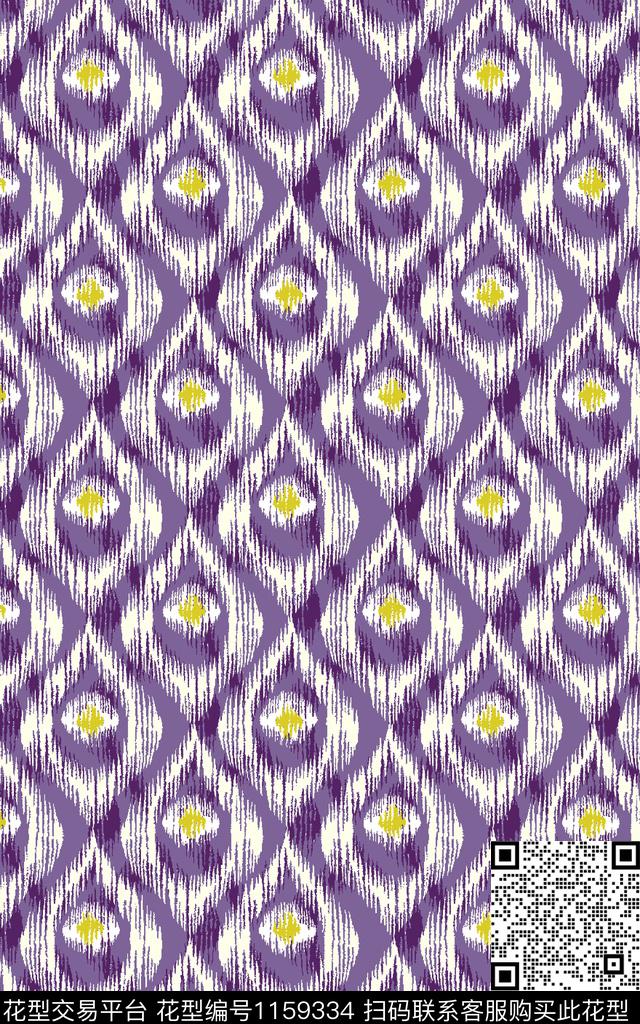 肌理印花民族风数码印花华亿平台下载（图片编号: 1159334） - 瓦栏（Walan）