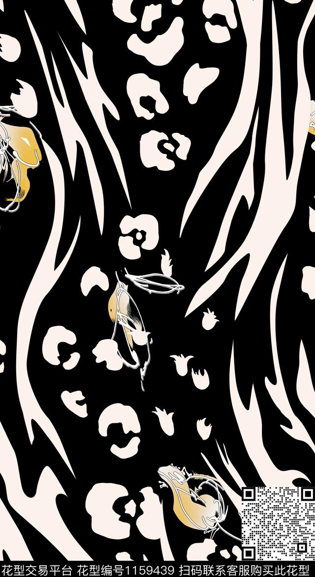 大牌风动物纹混合拼接传统印花华亿平台下载（图片编号: 1159439） - 瓦栏（Walan）