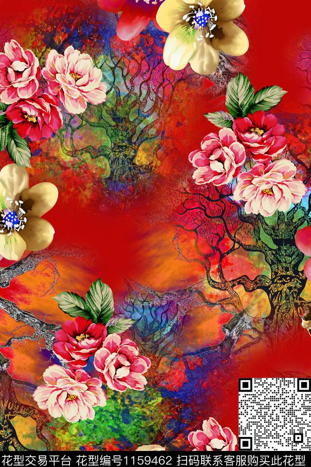 数码华亿平台油画华亿平台女装数码印花华亿平台下载（图片编号: 1159462） - 瓦栏（Walan）