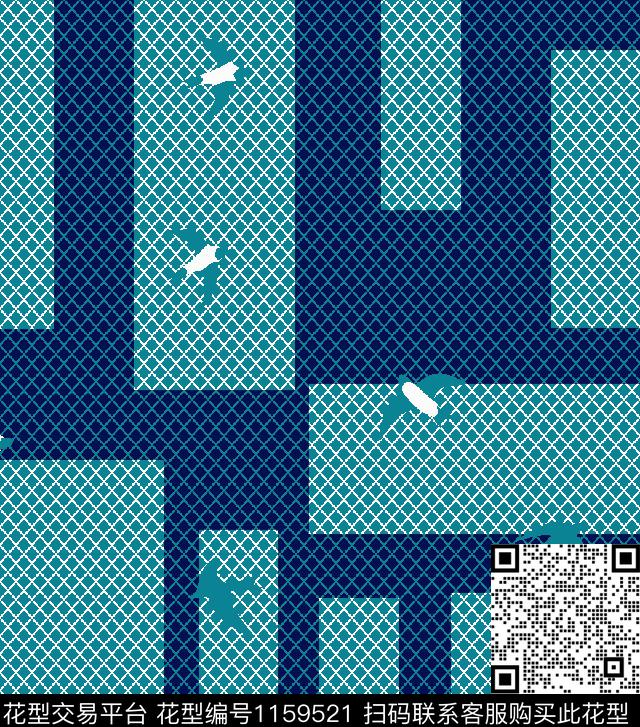 鸟大牌风网络格传统印花华亿平台下载（图片编号: 1159521） - 瓦栏（Walan）