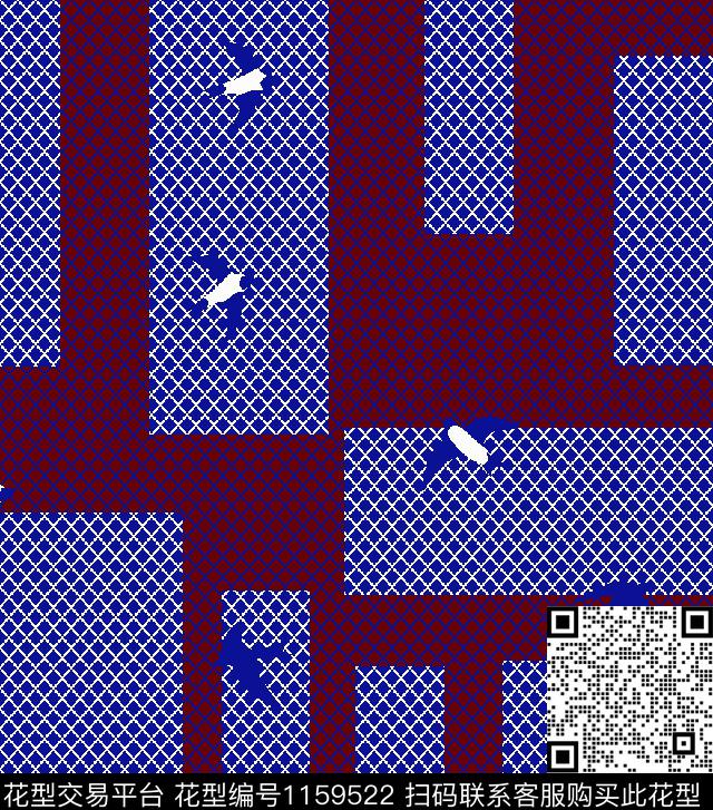 鸟大牌风网络格传统印花华亿平台下载（图片编号: 1159522） - 瓦栏（Walan）