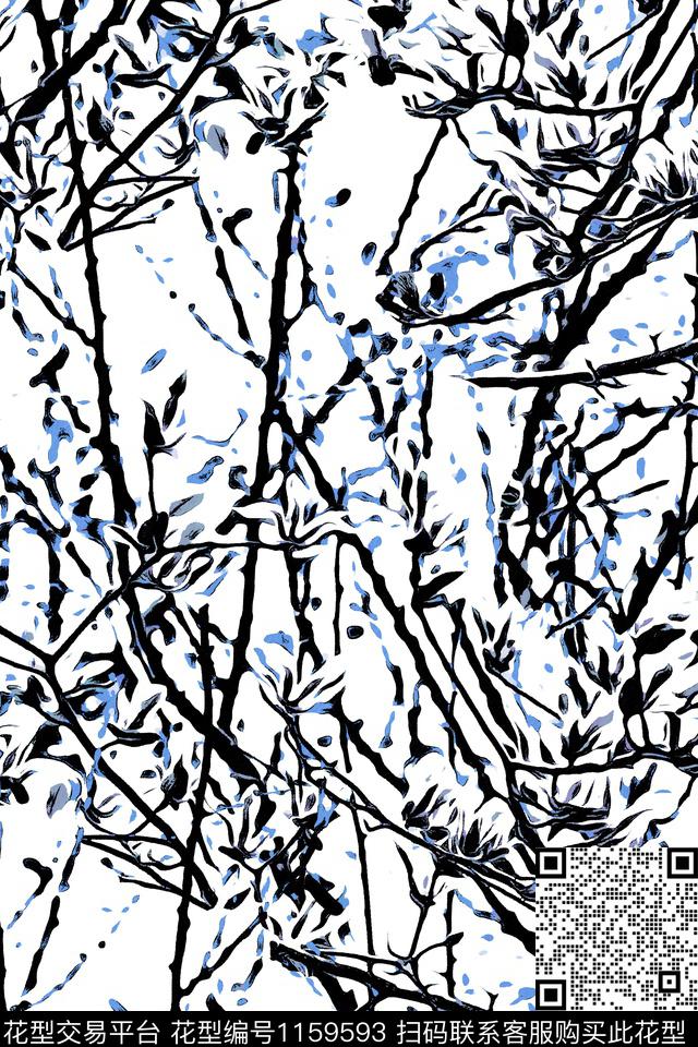 肌理线条抽象传统印花华亿平台下载（图片编号: 1159593） - 瓦栏（Walan）