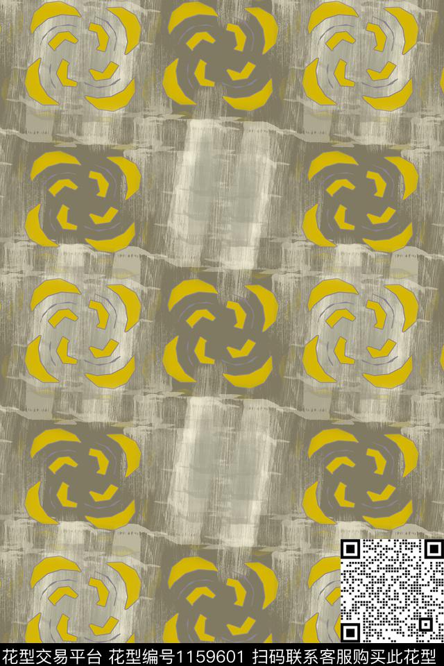 几何精致几何手绘线条笔触数码印花华亿平台下载（图片编号: 1159601） - 瓦栏（Walan）