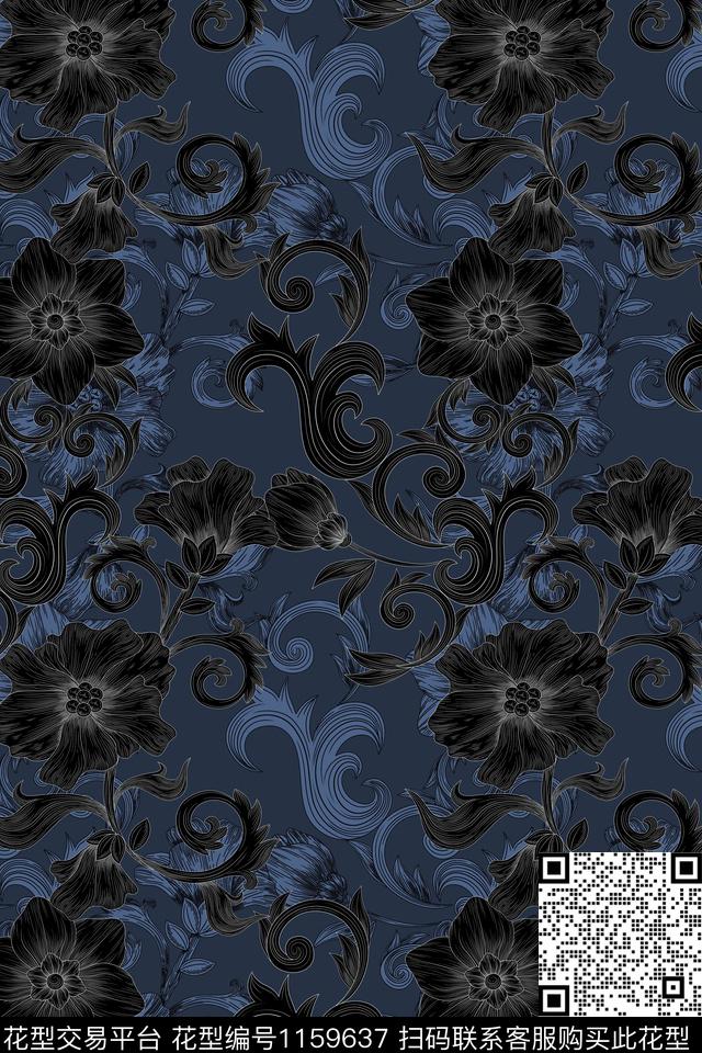 男装秋冬华亿平台民族风传统印花华亿平台下载（图片编号: 1159637） - 瓦栏（Walan）