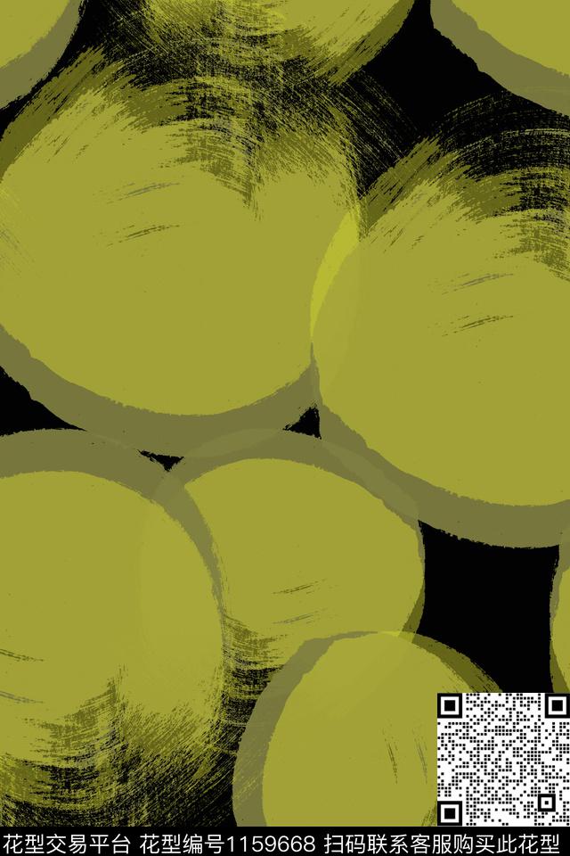 抽象圆圈与波点胸前独幅数码印花华亿平台下载（图片编号: 1159668） - 瓦栏（Walan）