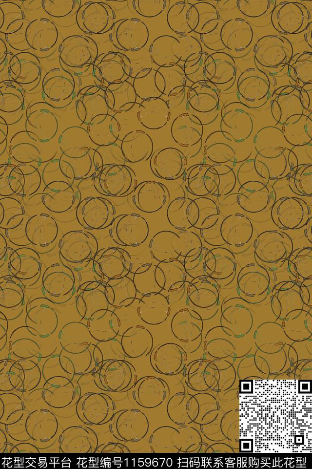 抽象圆圈与波点男装休闲花卉数码印花华亿平台下载（图片编号: 1159670） - 瓦栏（Walan）