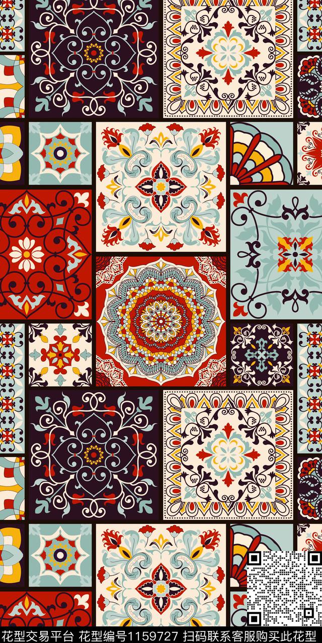 数码华亿平台抽象佩斯利数码印花华亿平台下载（图片编号: 1159727） - 瓦栏（Walan）