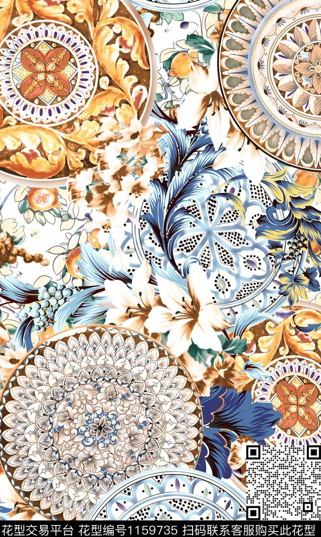 数码华亿平台女装春夏华亿平台数码印花华亿平台下载（图片编号: 1159735） - 瓦栏（Walan）