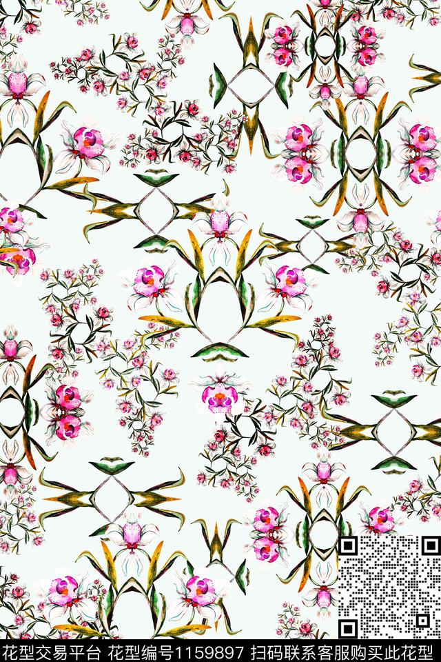 女装水彩花卉小碎花传统印花华亿平台下载（图片编号: 1159897） - 瓦栏（Walan）