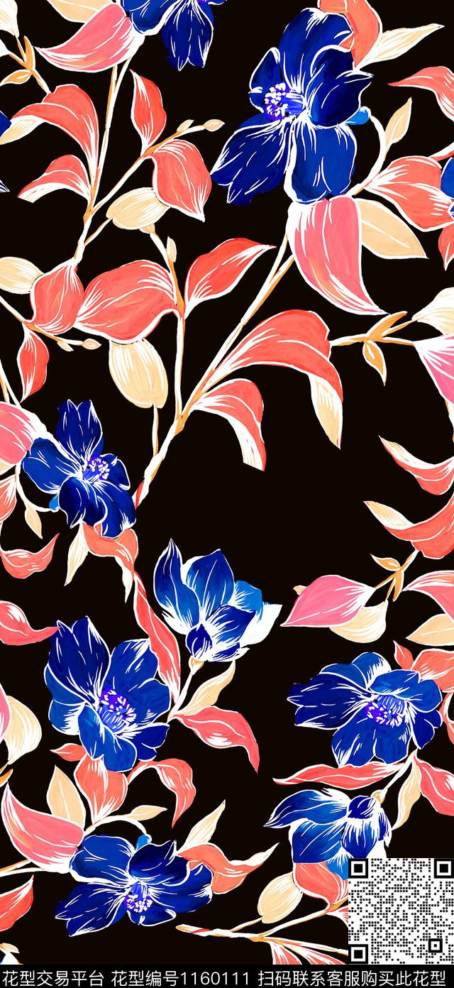 绿植树叶单色棕榈树传统印花华亿平台下载（图片编号: 1160111） - 瓦栏（Walan）