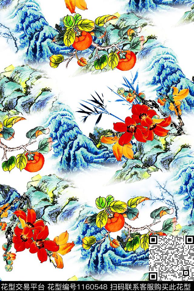 抽象大牌风旗袍数码印花华亿平台下载（图片编号: 1160548） - 瓦栏（Walan）