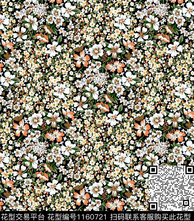 小碎花女装花卉传统印花华亿平台下载（图片编号: 1160721） - 瓦栏（Walan）