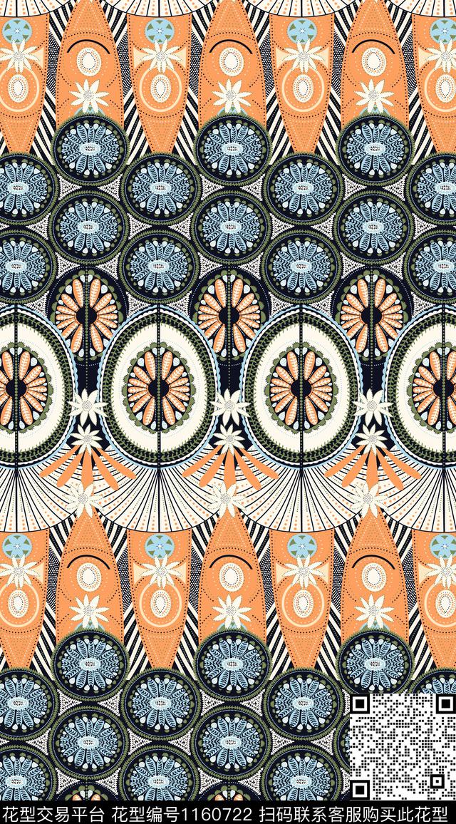 大牌风女装几何数码印花华亿平台下载（图片编号: 1160722） - 瓦栏（Walan）