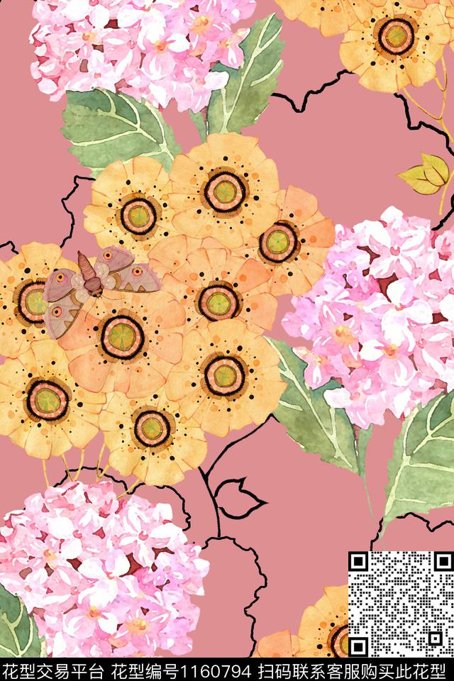 大牌风休闲少女数码印花华亿平台下载（图片编号: 1160794） - 瓦栏（Walan）