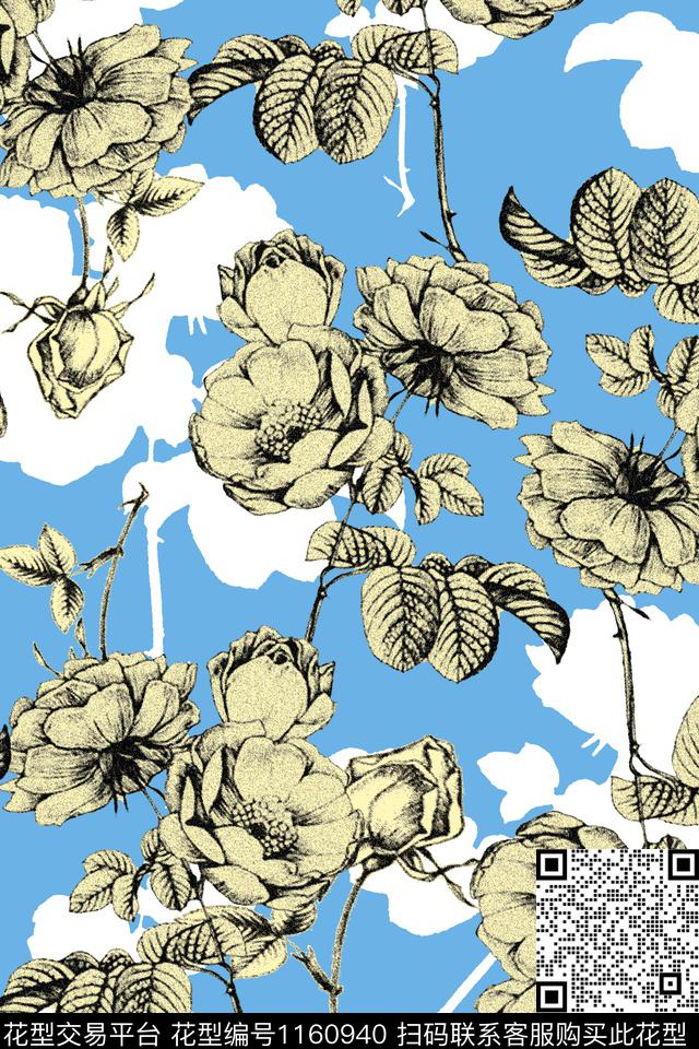 休闲数码华亿平台花卉数码印花华亿平台下载（图片编号: 1160940） - 瓦栏（Walan）