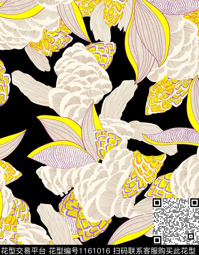 大牌风传统华亿平台花卉传统印花华亿平台下载（图片编号: 1161016） - 瓦栏（Walan）