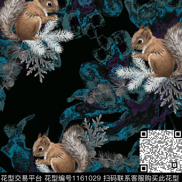 动物抽象几何数码印花华亿平台下载（图片编号: 1161029） - 瓦栏（Walan）