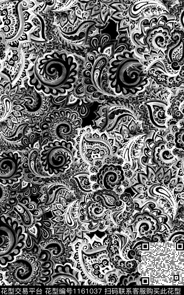 男装佩斯利民族风数码印花华亿平台下载（图片编号: 1161037） - 瓦栏（Walan）