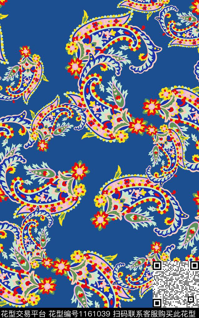 佩斯利春夏华亿平台民族风数码印花华亿平台下载（图片编号: 1161039） - 瓦栏（Walan）