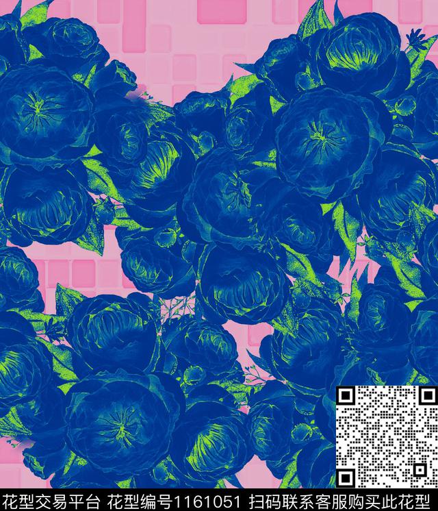 炫彩大牌风几何数码印花华亿平台下载（图片编号: 1161051） - 瓦栏（Walan）